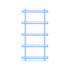 Furniture Bookcases Stax Bookcase Outline Svg File, Free Vectors File